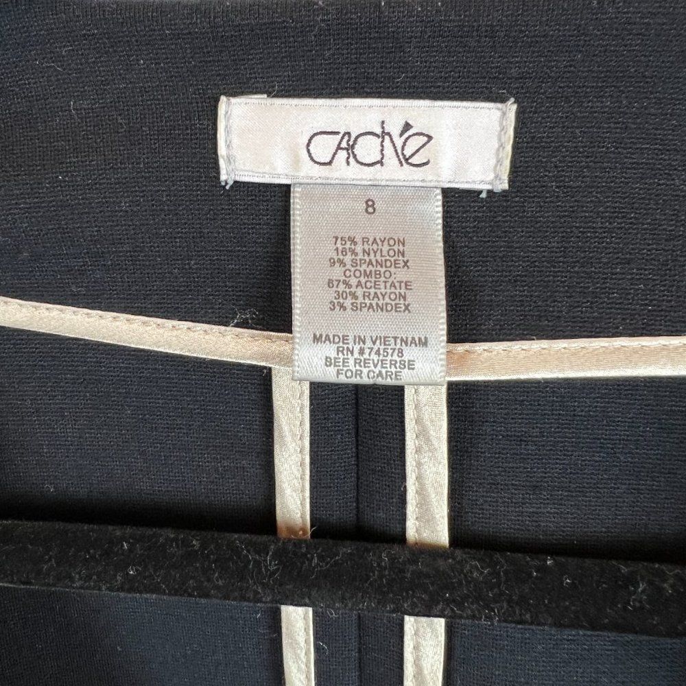 Cache Black Waterfall Open Front Unlined Cardigan… - image 2